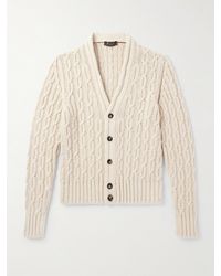 Loro Piana - Slim-fit Cable-knit Cotton Cardigan - Lyst