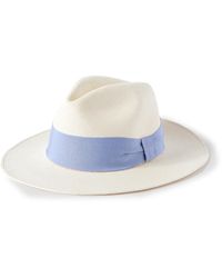 Frescobol Carioca - Rafael Grosgrain-trimmed Straw Panama Hat - Lyst