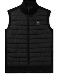 Canada Goose - Hybridge Slim-fit Merino Wool And Quilted Nylon Down Gilet - Lyst