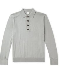 Eleventy - Slim-Fit Cotton And Cashmere-Blend Polo Shirt - Lyst