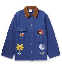 Sky High Farm - Sequin-embellished Corduroy-trimmed Cotton Chore Jacket - Lyst