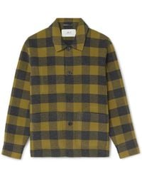 MR P. - Checked Double-faced Wool And Cashmere-blend Chore Jacket - Lyst