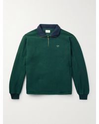 Aimé Leon Dore - Logo-Embroidered Fleece Half-Zip Sweatshirt - Lyst
