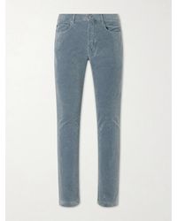 Massimo Alba - Alunga Straight-Leg Cotton-Velvet Five Pockets Trousers - Lyst
