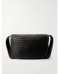 Bottega Veneta - Intrecciato Full-grain Leather Messenger Bag - Lyst