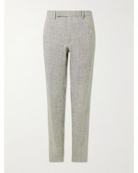 MR P. - Phillip Straight-Leg Prince Of Wales Checked Linen Suit Trousers - Lyst