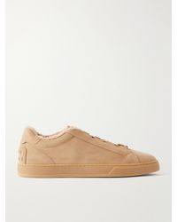 Tod's - Cassetta 04L Shearling-Lined Suede Sneakers - Lyst