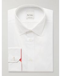 Paul Smith - Schmal geschnittenes Hemd aus Popeline aus einer Baumwollmischung - Lyst