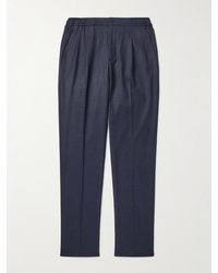 Rubinacci - Leisure Straight-Leg Pleated Wool-Flannel Trousers - Lyst