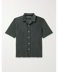 Rag & Bone - Avery Camp-collar Cotton-blend Terry Shirt - Lyst