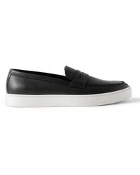 Manolo Blahnik - Ellis Full-grain Leather Slip-on Sneakers - Lyst