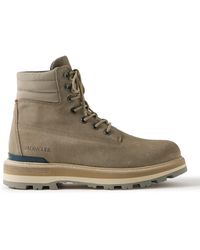 Moncler - Peka Trek Nylon-trimmed Suede Hiking Boots - Lyst