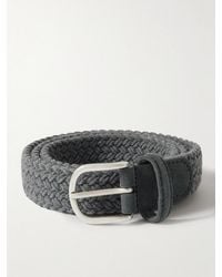 Anderson's - 3Cm Leather-Trimmed Woven Belt - Lyst