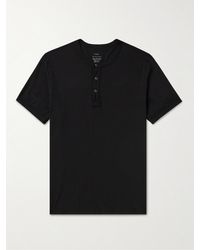 Save Khaki - Henley Shirt aus Supima®-Baumwoll-Jersey in Stückfärbung - Lyst
