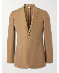 Burberry - Slim-Fit Unstructured Wool And Linen-Blend Suit Jacket - Lyst