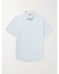 Faherty - Breeze Button-Down Collar Printed Hemp-Blend Shirt - Lyst