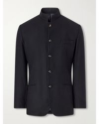 Favourbrook - Nehru Recycled Cashmere-Twill Blazer - Lyst
