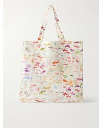 Vilebrequin - Fabrice Hyber Babel Printed Linen Canvas Tote Bag - Lyst
