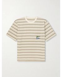 Kapital - Logo-appliquéd Striped Cotton-jersey T-shirt - Lyst