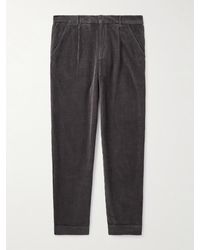 Folk - Signal gerade geschnittene Hose aus Baumwollcord mit Falten - Lyst