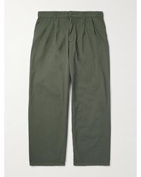 Carhartt - Evan Straight-Leg Pleated Garment-Dyed Cotton-Twill Trousers - Lyst