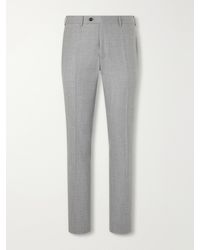 Canali - Straight-Leg Wool-Flannel Suit Trousers - Lyst