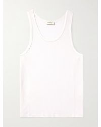 Second Layer - Los Niños Slim-fit Ribbed Tm Lyocell And Wool-blend Tank Top - Lyst