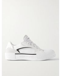 Alexander McQueen - Sneakers in pelle con finiture in camoscio e tela Deck - Lyst