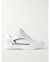 Alexander McQueen - Deck Canvas And Suede-trimmed Padded Leather Sneakers - Lyst