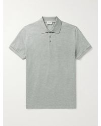 Saint Laurent - Logo-embroidered Cotton-piqué Polo Shirt - Lyst