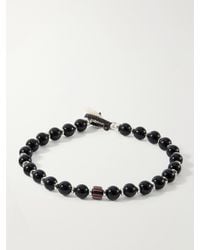 Mikia - Sterling And Onyx Beaded Bracelet - Lyst
