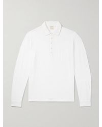 Massimo Alba - Ischia Cotton And Cashmere-blend Jersey Polo Shirt - Lyst