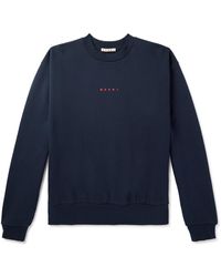 Marni - Logo-print Cotton-jersey Sweatshirt - Lyst