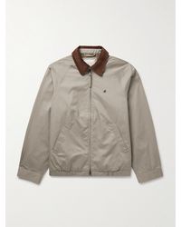 Aimé Leon Dore - Logo-Embroidered Corduroy-Trimmed Cotton-Twill Blouson Jacket - Lyst