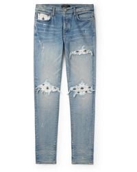 Amiri - Micro Starbust Mx1 Skinny-Fit Distressed Jeans - Lyst