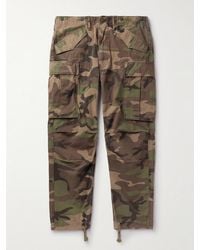 RRL - Tapered Camouflage-Print Cotton-Ripstop Cargo Trousers - Lyst