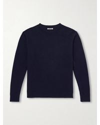 AURALEE - Brushed Cashmere And Cotton-Blend Sweater - Lyst