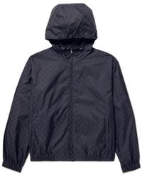 Gucci - Gg Logo-Jacquard Shell Hooded Jacket - Lyst