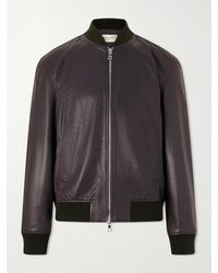 Officine Generale - Maony Leather Jacket - Lyst