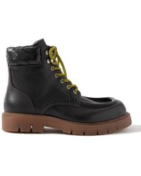 Bottega Veneta - Haddock Leather Ankle Boots - Lyst