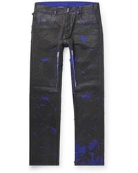 Givenchy Slim-fit Zip-detailed Distressed Jeans - Black