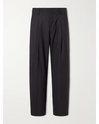 NN07 - Kay 10037 Straight-Leg Pleated Woven Trousers - Lyst
