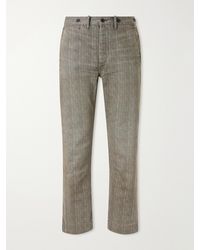RRL - Stanton Straight-leg Striped Cotton-twill Trousers - Lyst