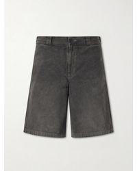 Enfants Riches Deprimes - Straight-leg Distressed Cotton And Linen-blend Twill Shorts - Lyst