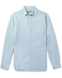 Canali - Linen And Cotton-Blend Shirt - Lyst