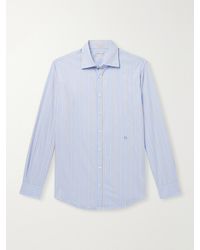 Massimo Alba - Genova Striped Cotton-Poplin Shirt - Lyst