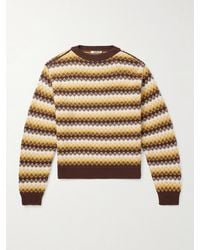 AURALEE - Jacquard-Knit Cashmere And Wool-Blend Sweater - Lyst