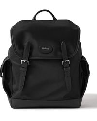 Mulberry - Heritage Full Grain Leather-trimmed Recycled-nylon Backpack - Lyst