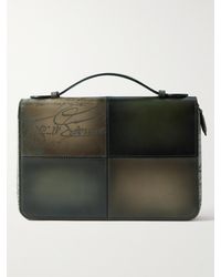 Berluti - Itauba Scritto Panelled Venezia Leather Pouch - Lyst