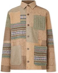 Polo Ralph Lauren - Patchwork Wool And Cashmere-Blend Cardigan - Lyst